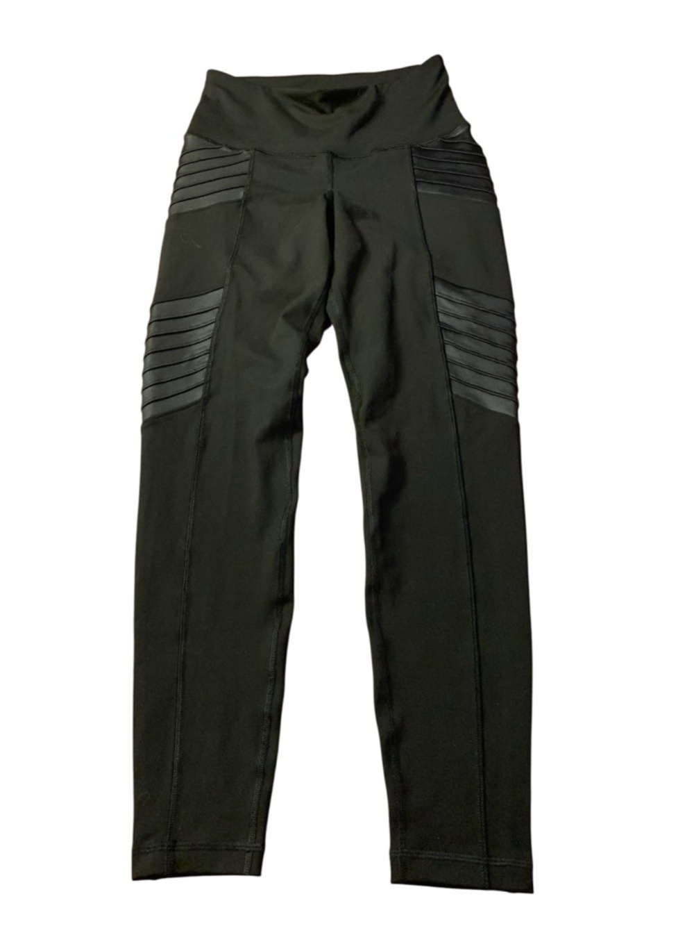 Old Navy Active Elevate Go-Dry Moto Leggings - High-Waisted Black - Small